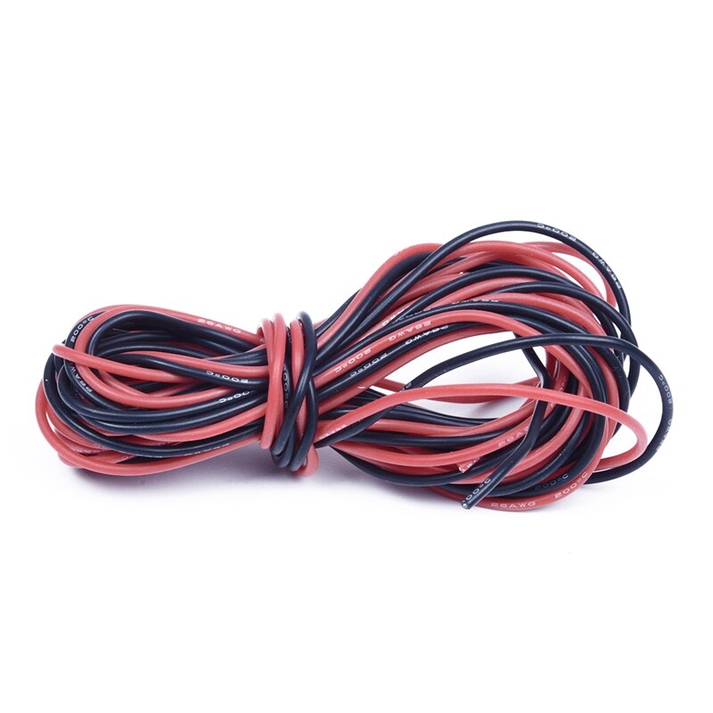 2X 26 Gauge &amp; 20 Gauge Awg Silicone Rubber Wire Cable Red Black Flexible (2Set)