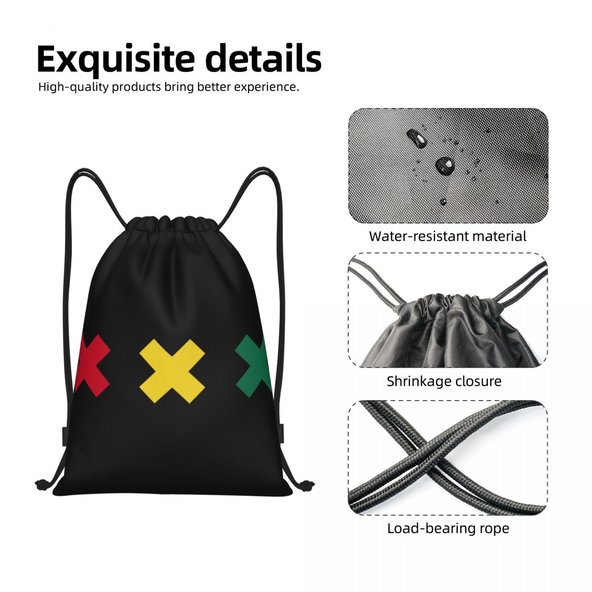 Custom Ajaxs Bobs Marleys Drawstring Bag Women Men Lightweight Amsterdam Football Sports Gym Storage Backpack