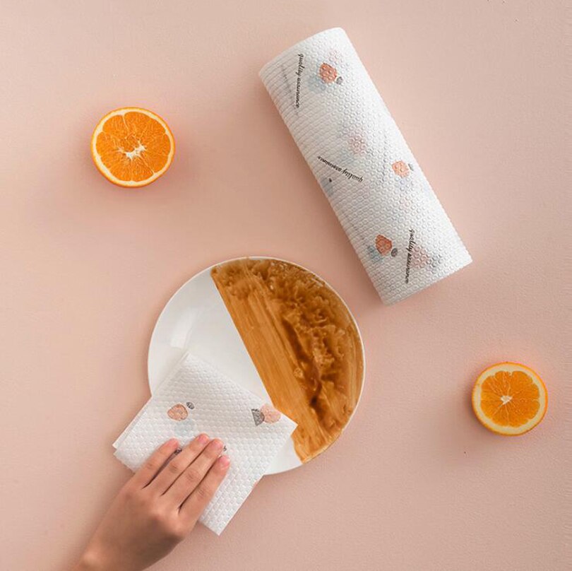 Papel de cocina suave y fuerte, paños de limpieza desechables, húmedo y seco de doble uso, elimina el aceite para el baño y la cocina