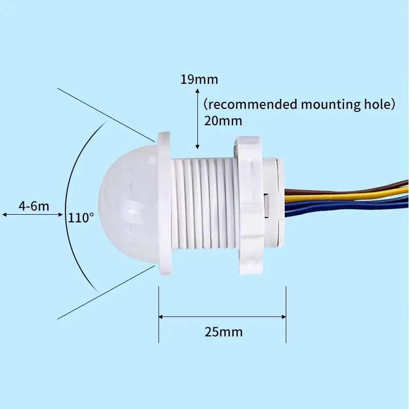 2 Stuks Smart Pir Sensor Detector Schakelaar 110V 220V Menselijk Lichaam Infrarood Bewegingssensor Indction Auto Aan Uit Licht Schakelaars