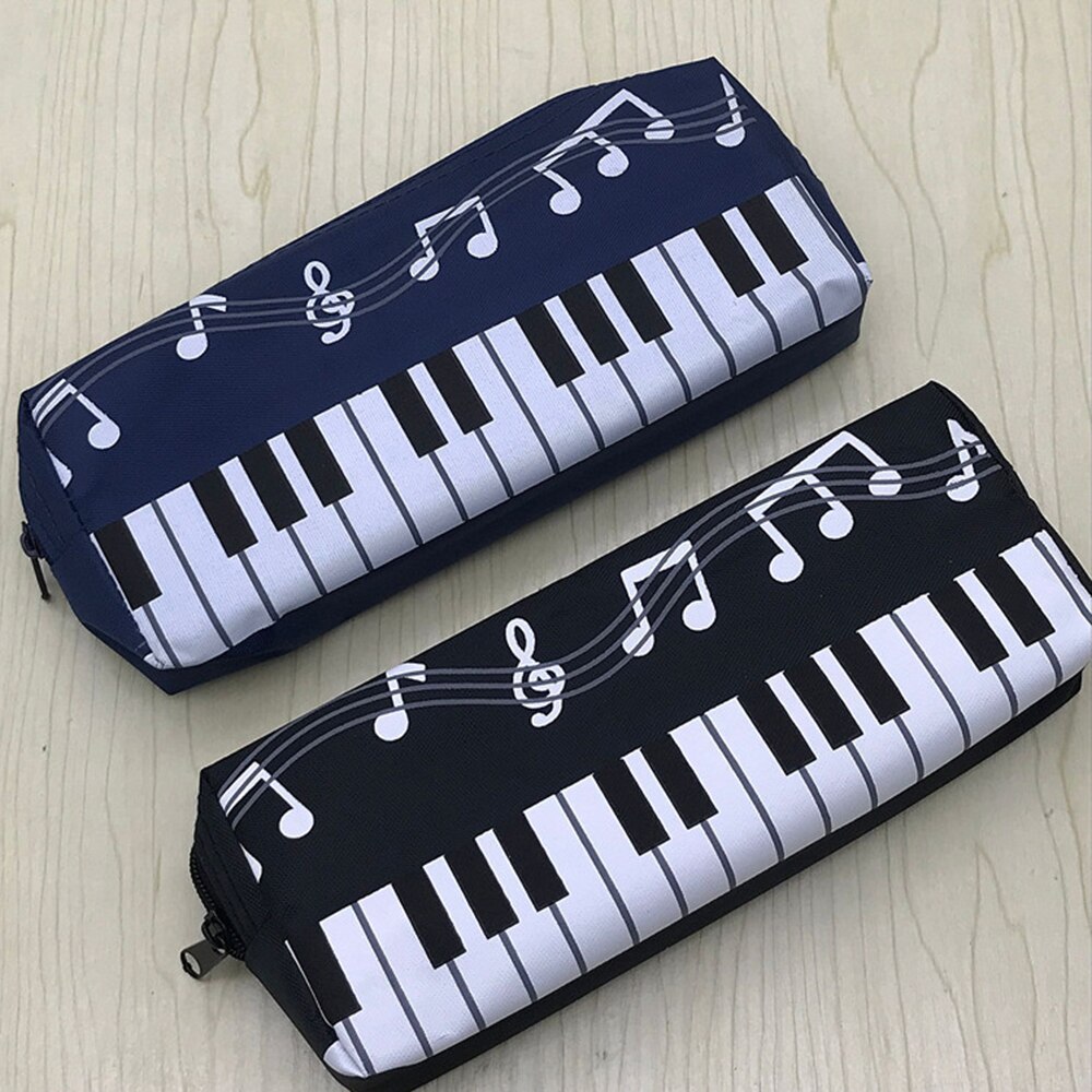 Music Notes Piano Keyboard Pencil Case Large Capacity Pencil Bags Stationery Office School Students Prizes