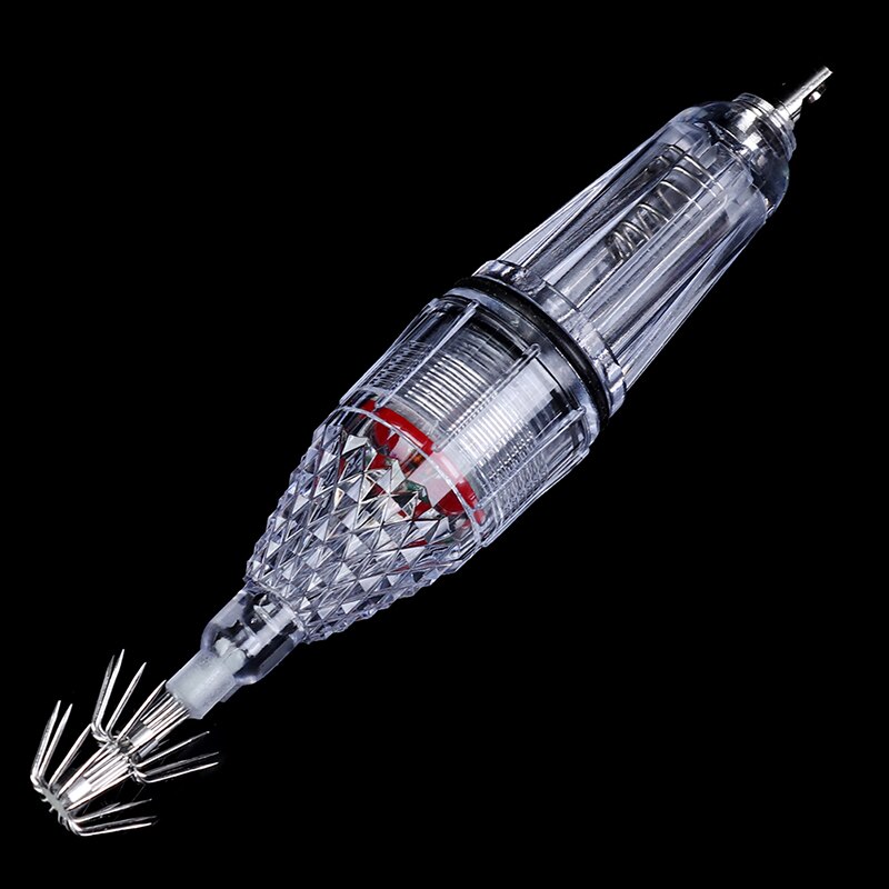 Lampe de pêche sous-marine de 12cm, appât lumineux pour attraper des poissons, des calamars, des poulpes: Rouge