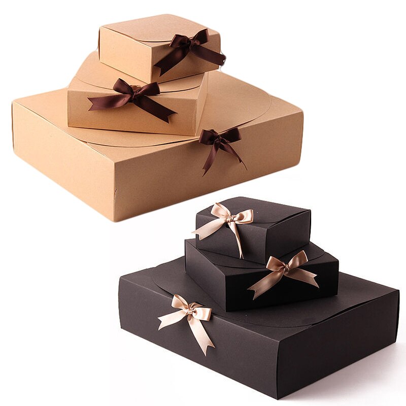 StoBag – boîte Kraft pour biscuits, emballage pour chemise de joyeux noël, impression personnalisée pour anniversaire et mariage, 10 pièces