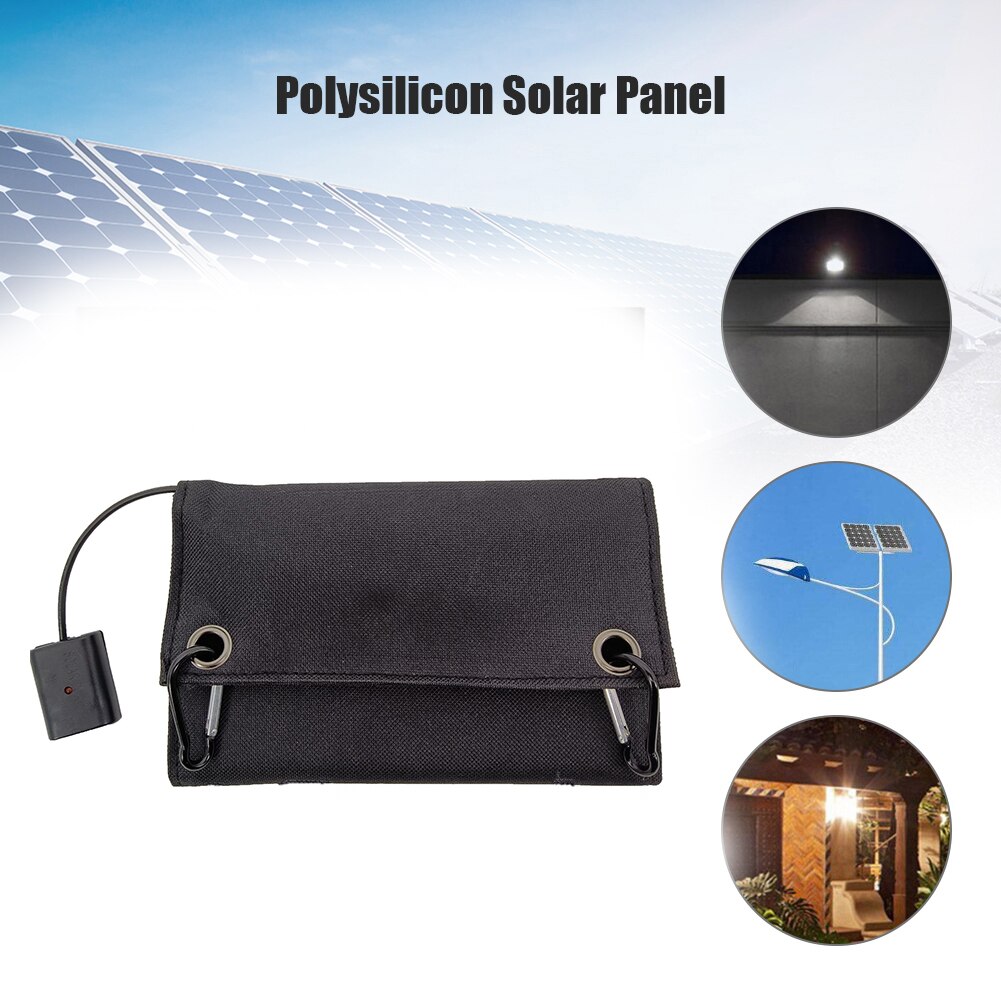 10W Foldable Solar Panel Solar Kit Complete Cell Power Bank Solar Plate For Hiking Camping Outdoor Mobile Power Battery Charger