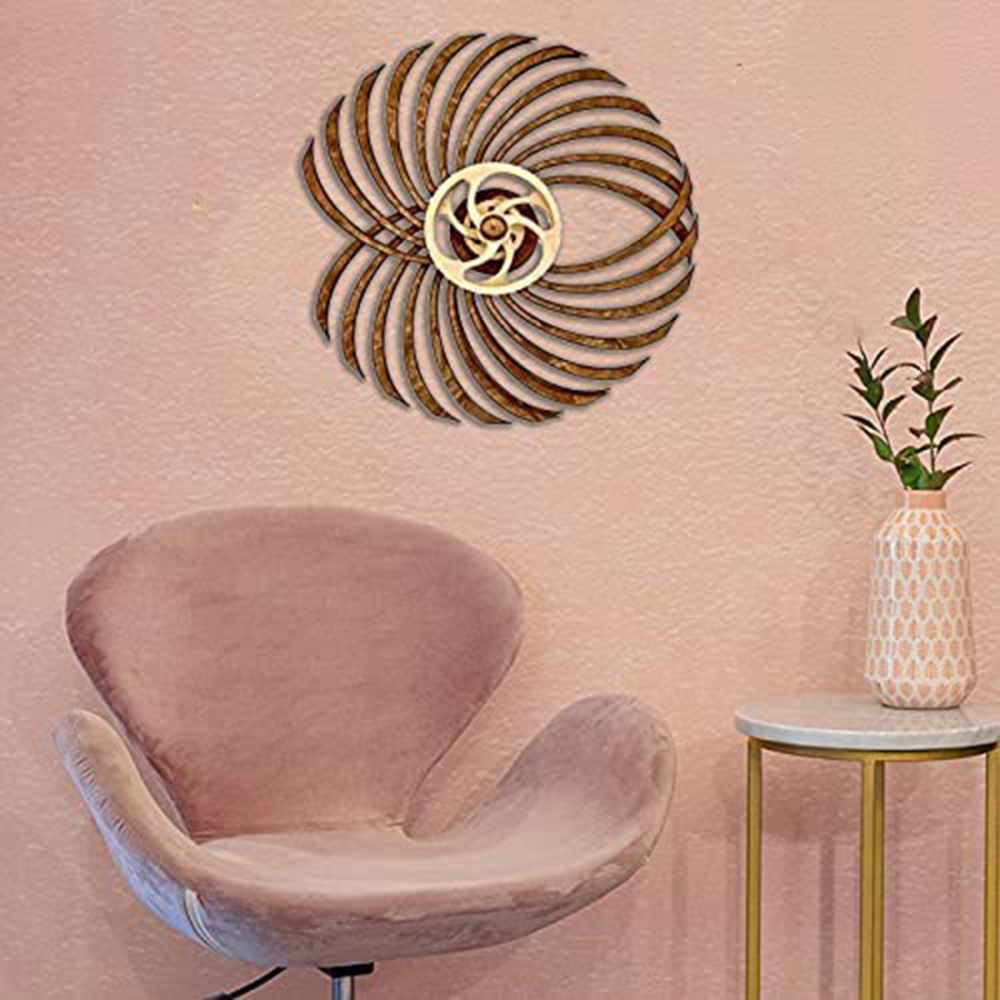 3D Energy Wall Rotating Windmill Wooden Sculpture Kinetic Geometric Patterns Exquisite Structural For Home Decoration Ornaments