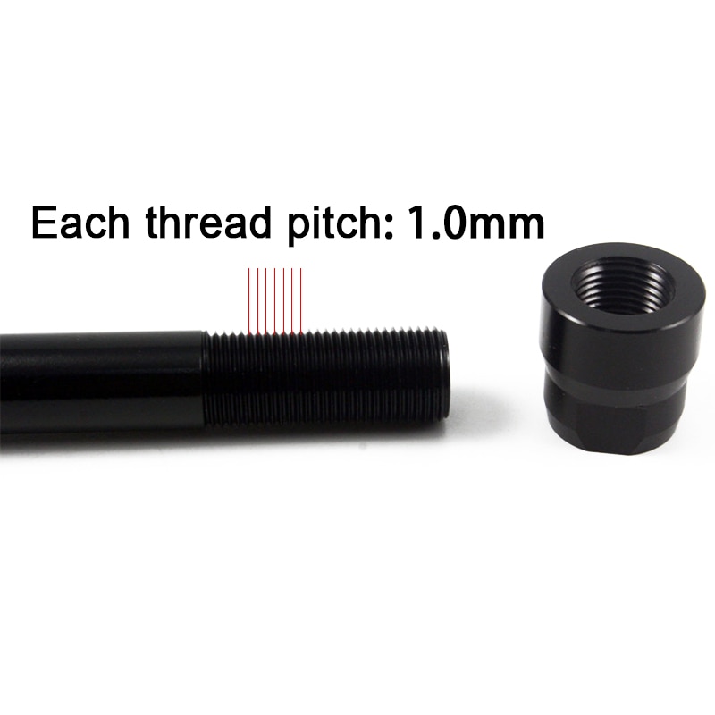 Tuerca de eje pasante para bicicleta, M12x1.0mm, rosca de 1,0mm, tuercas de eje M12, tubos centrales, tapa de eje, paso de rosca de 1,0mm, accesorios para bicicleta