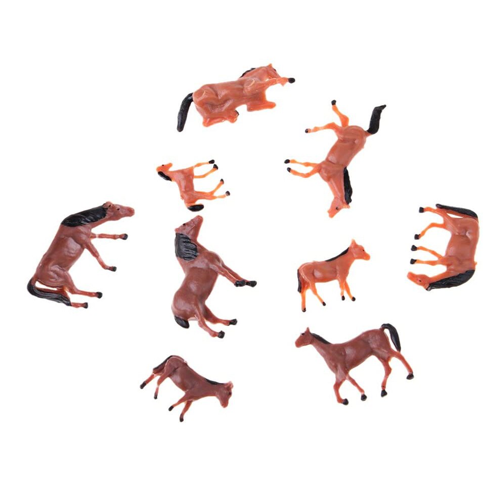 20pcs HO Scale Horse Model Animal for Miniature Model Train Layout Farm Zoo Park 1:87