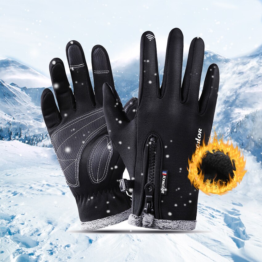 Herfst Winter Mannen Handschoenen Skiën Waterdicht Touch Screen Warme Handschoenen Buitensporten Rijden Anti-Slip Winddicht Mannelijke Handschoenen