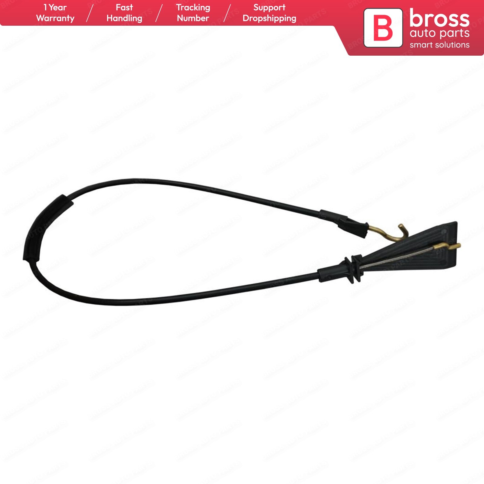 Bross bdp 635 indvendig dørlås låse bowden kabel foran højre eller venstre 13186768 til opel corsa  d 5- dør. kabellængde : 635 mm