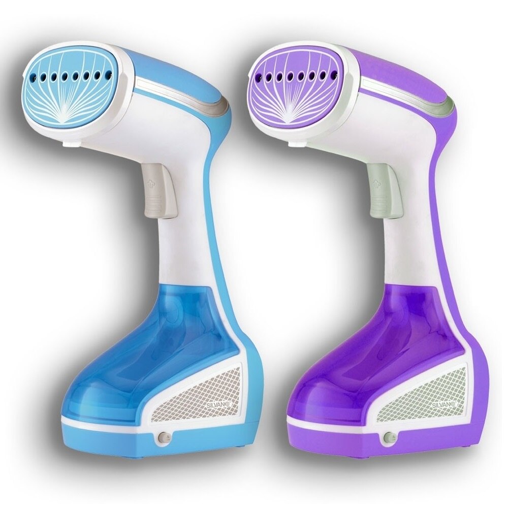 Silvano Plancha Vertical a vapor portátil HPS-818 1000W Accesorio cepillo quitapelusas incluido Purpura y Azul