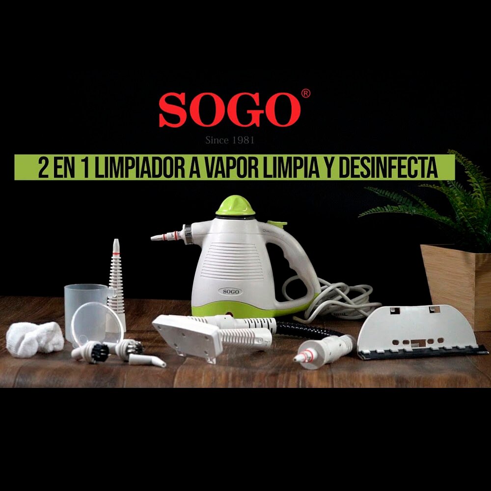 Sogo – nettoyeur vapeur vapeur 2 en1, désinfectant, dégraissant, portable, accessoires, poignée, puissant, cuisine, salle de bain, maison