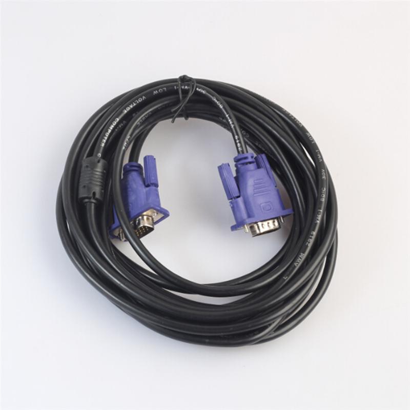 Cable VGA macho a Monitor para hombre, 5 metros de Cable adaptador de vídeo con núcleos de ferrita para ordenador, PC, HDTV, pantalla de proyector