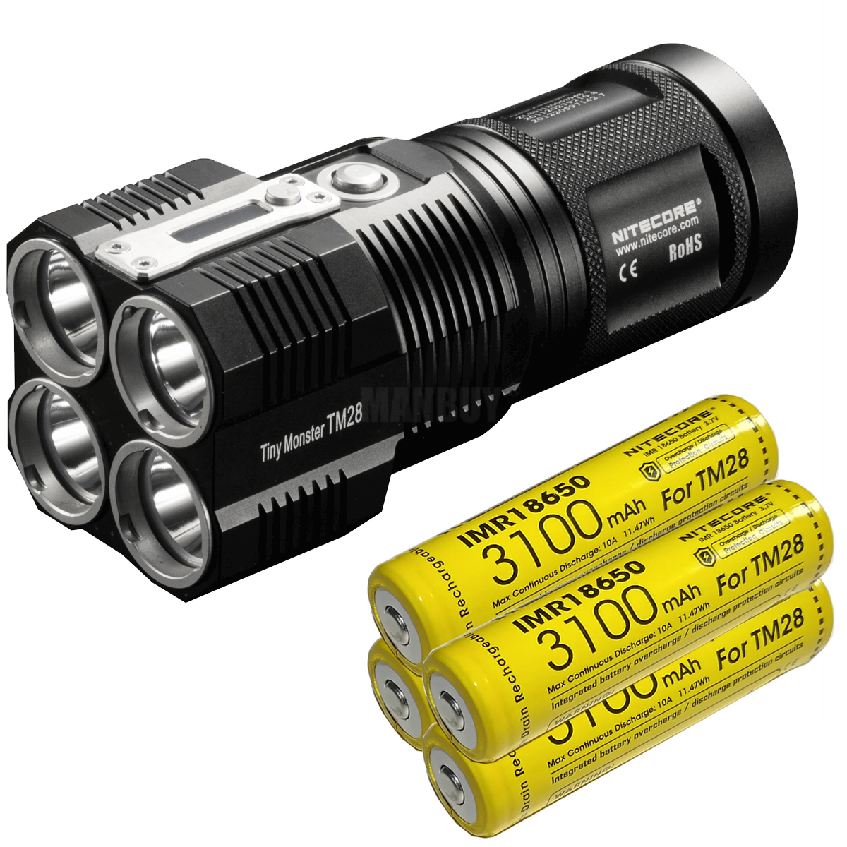 2022 nitecore IMR18650 3100mAh 10A 3.6V Li-ion Protected Rechargeable Battery Button Top High Performace for TM28 C1 Flashlights