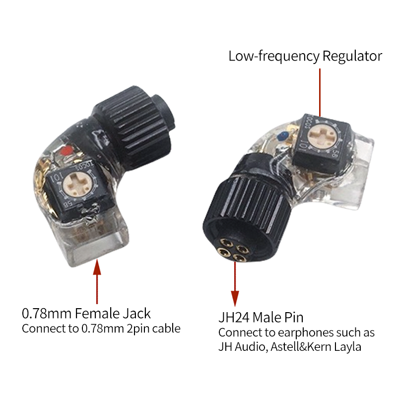jh audio adapter with bass control jh audio 2pin JH AUIDO LAYLA JH24 (4 Pin) Roxanne 24 UM AK to MMCX/0.78mm Converter Adapter