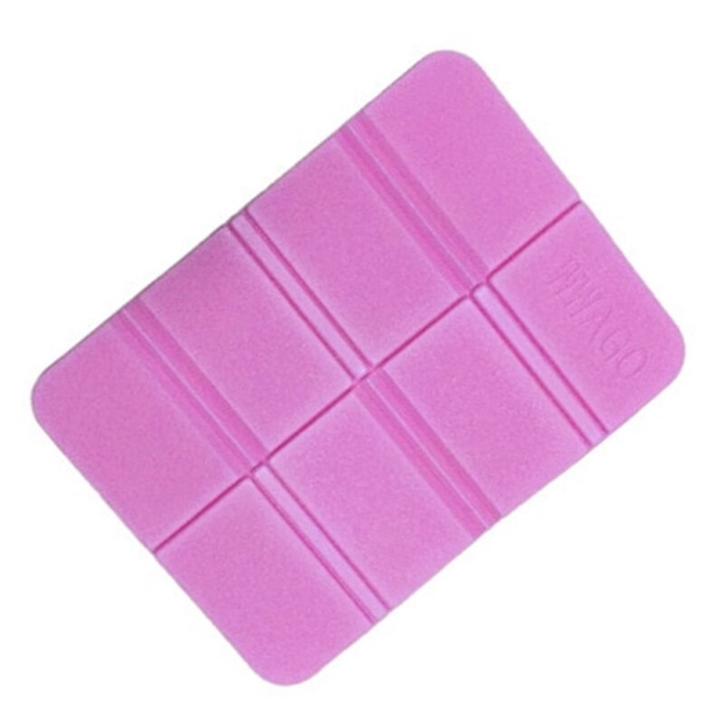 Opvouwbaar Opvouwbare Outdoor Camping Mat Xpe Waterdichte Seat Foam Pad Stoel Picknick Vochtbestendige Matras Strand Mat Pad 38*27Cm: Pink