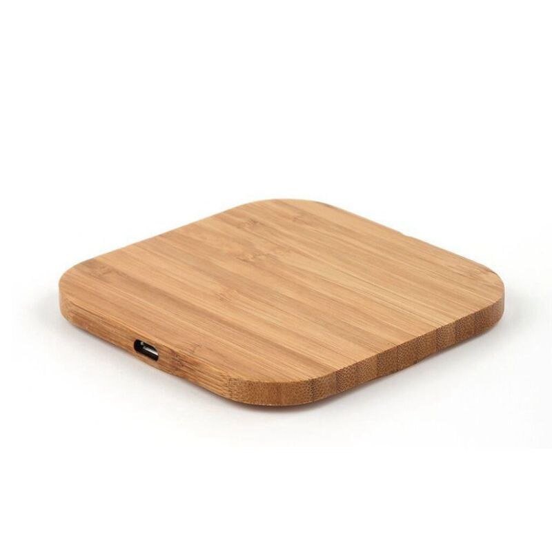 Portatile Qi Caricatore Senza Fili di Ricarica Sottile di Legno pad per il iPhone 8/iPhone 8 più/iPhone X accorto Telefono caricabatterie senza fili pad per sam: Default Title