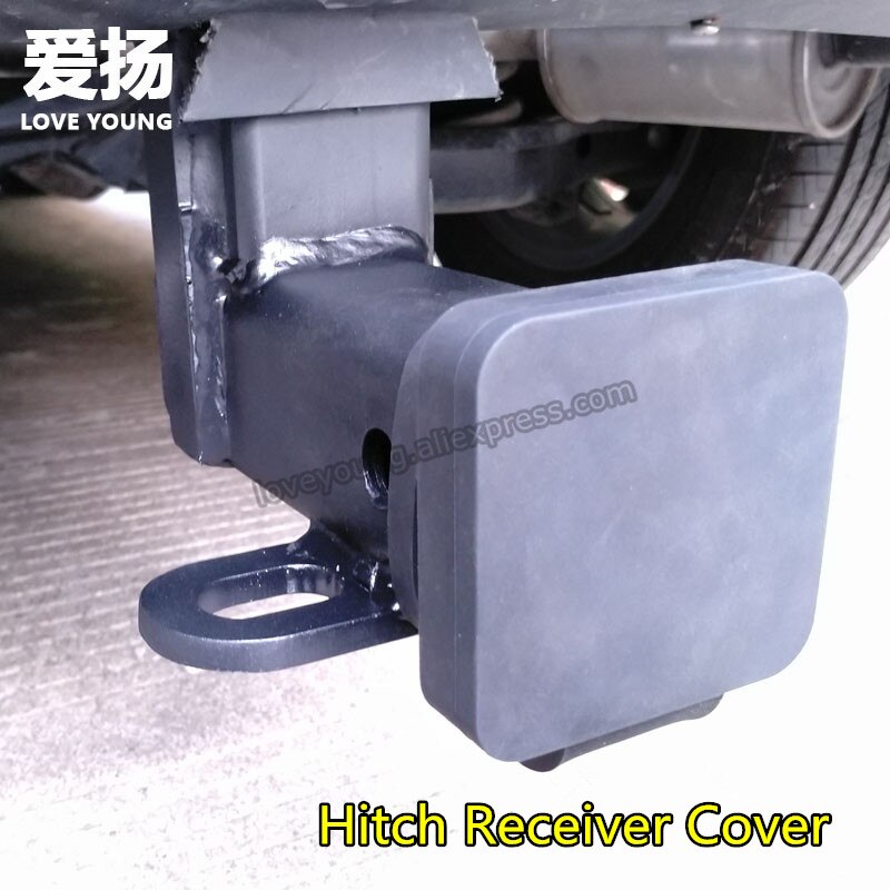 Black Rubber Trailer Hitch Receiver Cover /Universal Receiver Plug Tube Cap/Protective Cover: MULTI