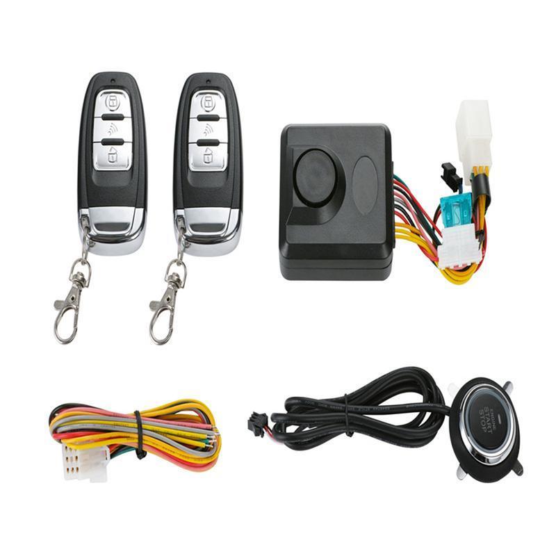 Universal Motorcycle Bike Alarm System Scooter Anti-theft Security Alarm System Remote Control Engine Start Alarm Speaker PKE