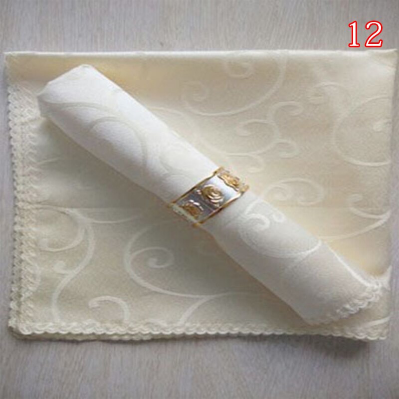 1 szt. Serwetki żakardowe serwetki na stół weselny 48*48cm serwetki materiałowe chusteczka stół weselny dekoracja serwetka tekstylna: 12