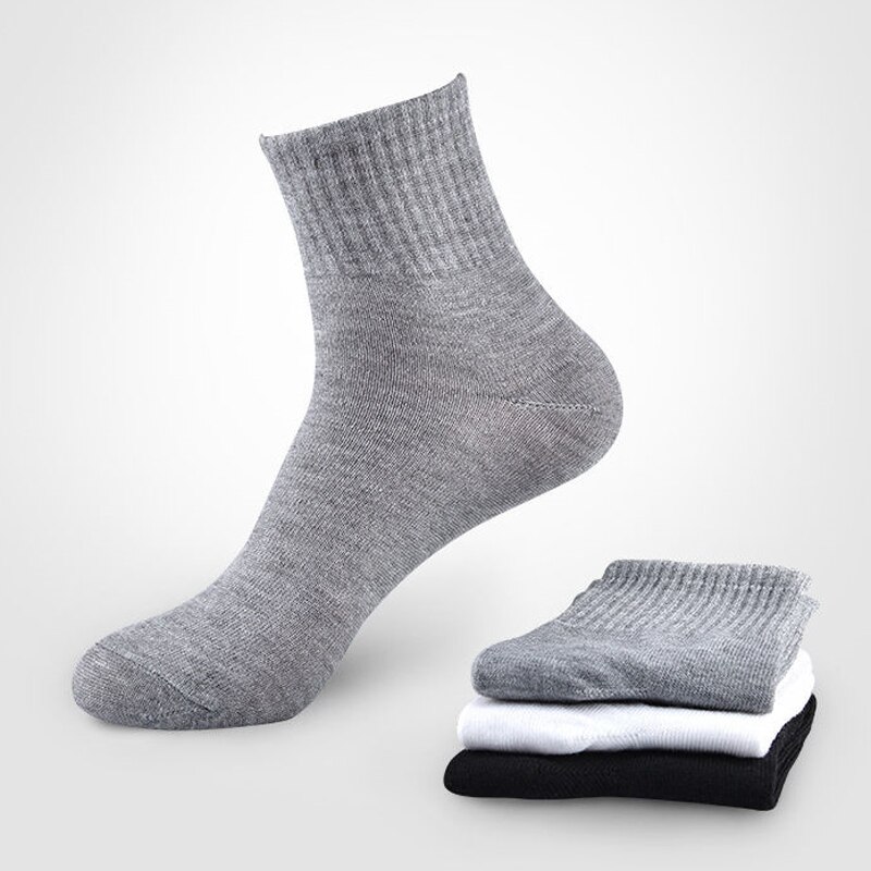 10pair Women Socks Breathable Ankle Socks Solid Color Short Comfortable Cotton Low Cut Socks Black White Gray