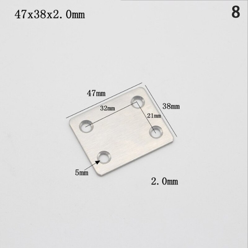 1/2/10pcs Stainless Steel Connector of Straight Iron Sheet Angle Cabinet Corner Code: 47x38x2mm