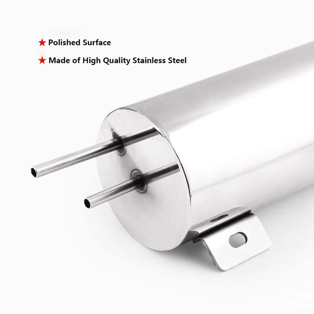 3" x 10" Polished Stainless Steel Radiator Overflow Tank 32 OZ White Radiator Overflow Tank Bottle Catch Can Universal