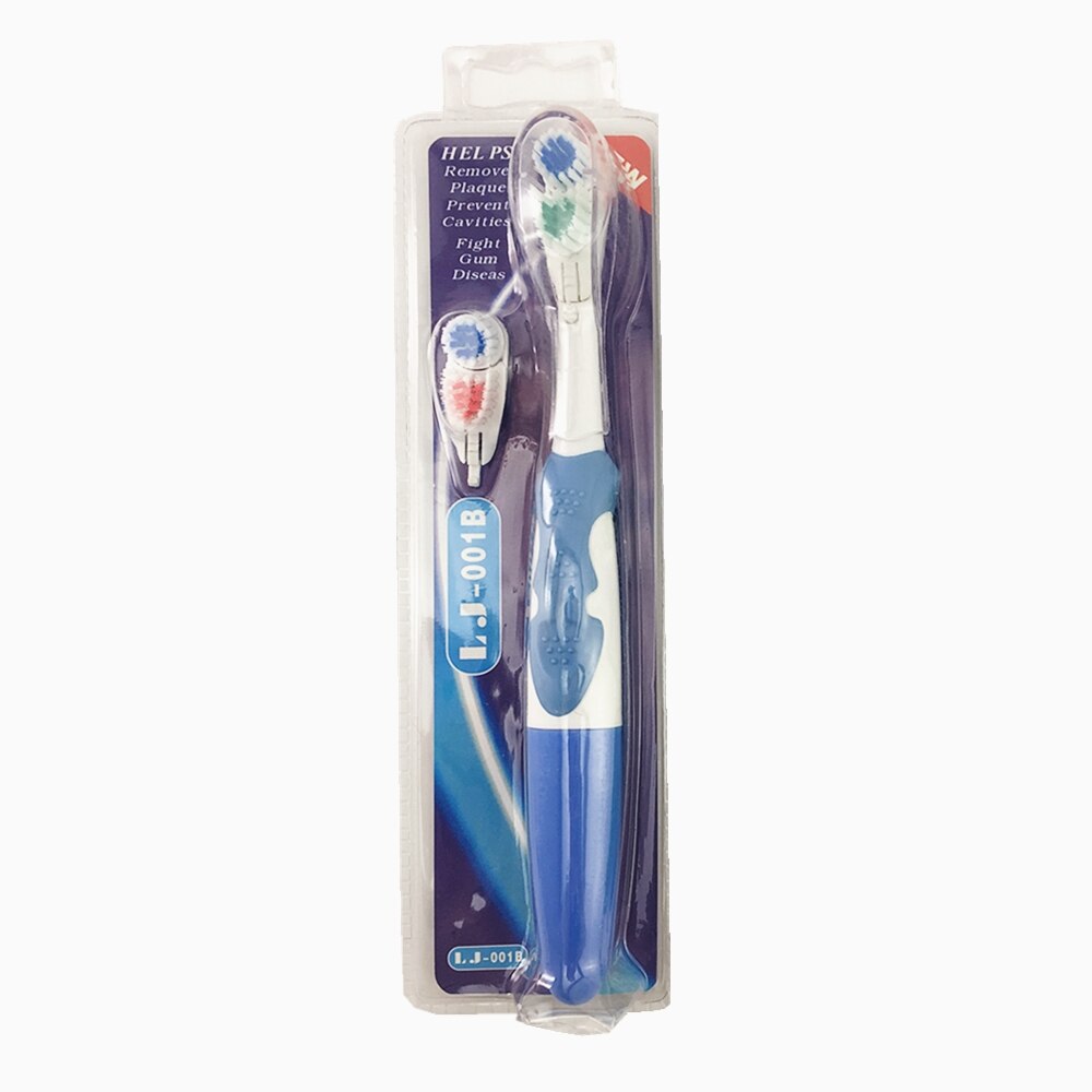 Elektrisk tandbørste med 2 stk tandbørstehoveder  + 4734 elektrisk tandbørstehoved: Blå