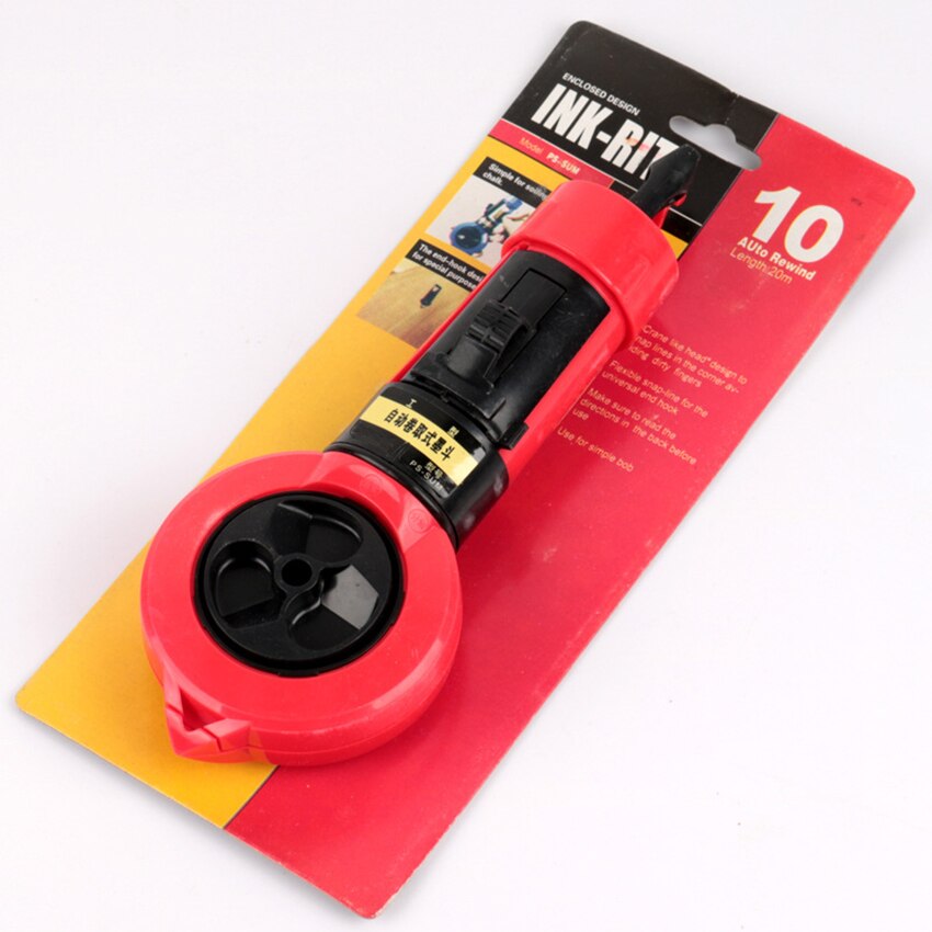 Chalk Line Reel Chalk Line Woodworking Carpenter Marking Tool Automatic Ink 20M Coil Wire Box, Adjustable Line Tightness