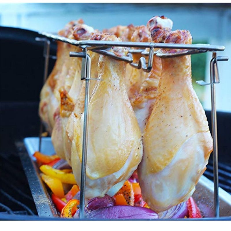 Non-stick Rib Plank Stand Barbecue Rib En Gebraden Rack Rvs Grillen Bbq Kip Rundvlees Ribben Rack Grillen mand