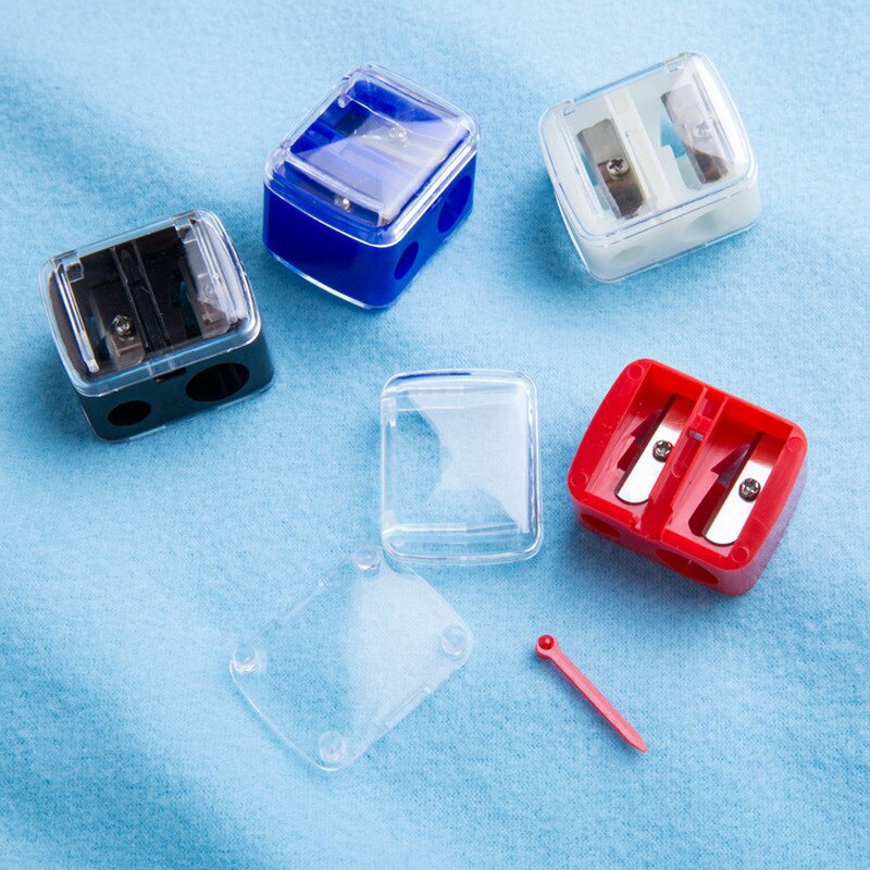 1PC Double Holes Pencil Sharpener Makeup Pencil Multi Purpose Mechanical Pencil Sharpener for Office School Supplies