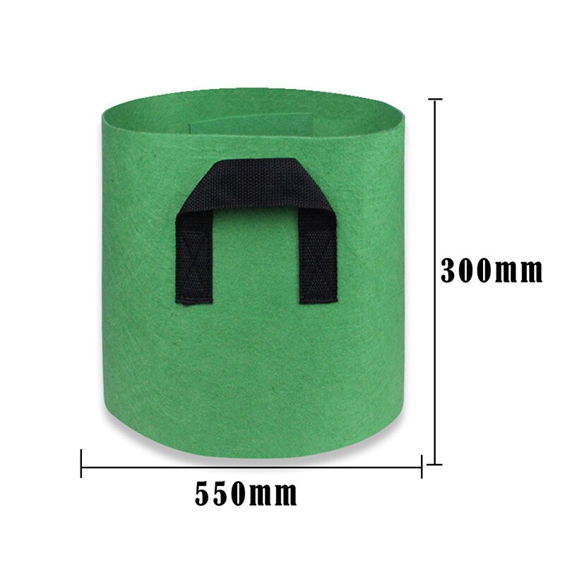 5 Size Plant Grow Bags Home Garden Potato Pot Greenhouse Vegetable Growing Bags Moisturizing Vertical Garden Bag Seedling: 20Gal green55x30cm