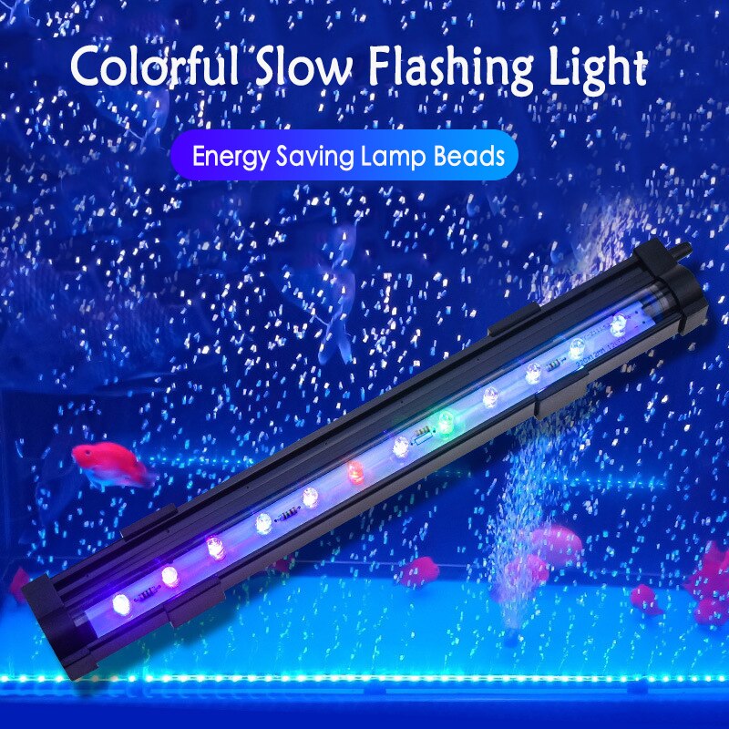 Fita de luz led para aquário, lâmpada à prova d&#39;água para tanque de peixes, 15/26/36cm, tomada ue/eua