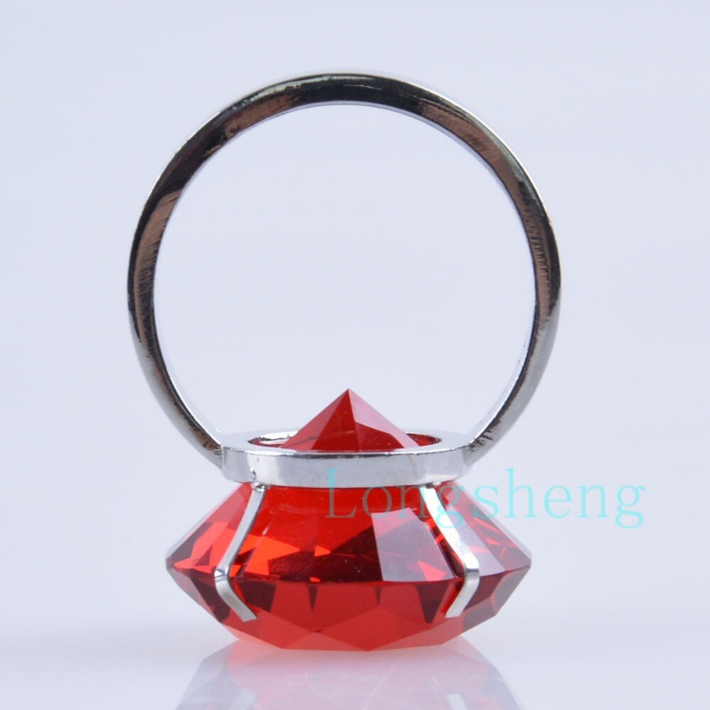 Servetringen Kristal Glas Diamant Met Rode Diamant