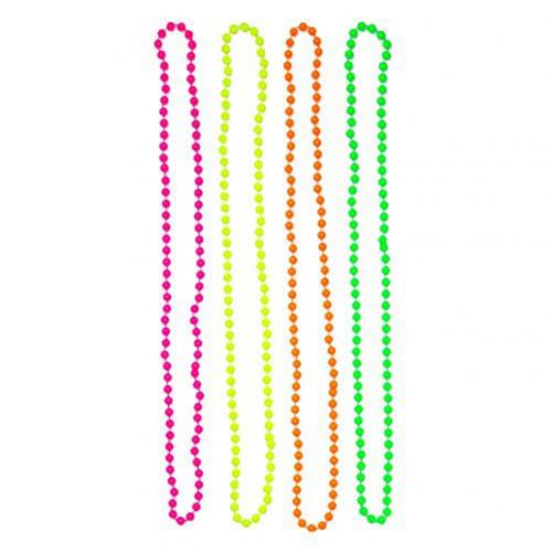 4 Uds. De hilo de cuentas de Color neón collares pulseras joyas accesorios de vestido de collar y pulsera accesorios de Cosplay: 80cm 4pcs
