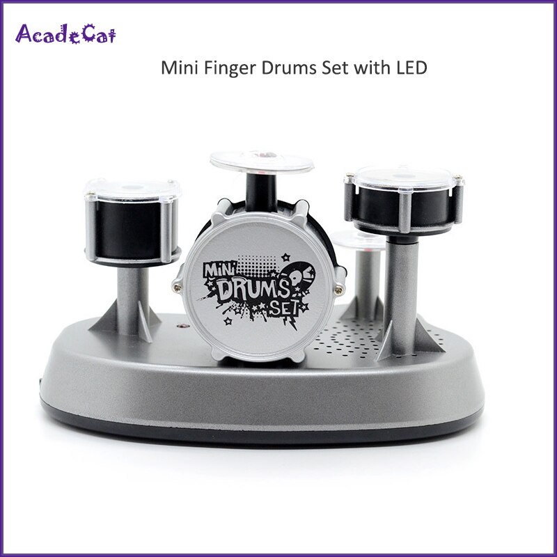 Mini Vinger Touch Drum Set LED Licht Spel Drums Percussie Educatief Muziekinstrumenten voor Kinderen Kerstcadeaus