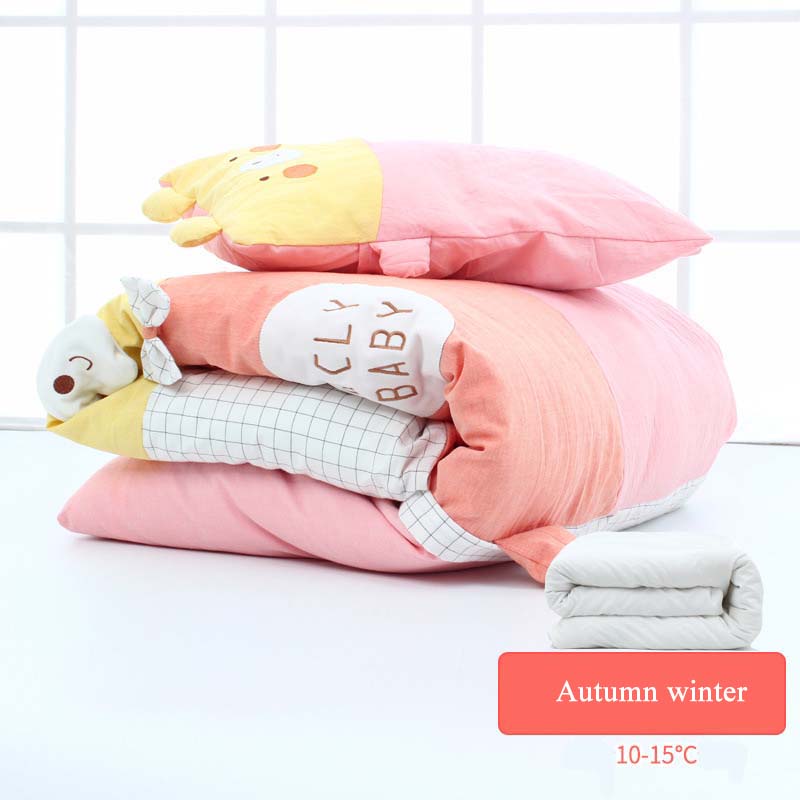 Couette en coton à emmailloter pour bébé, couverture de berceau amovible, multifonction, dessin animé, automne et hiver