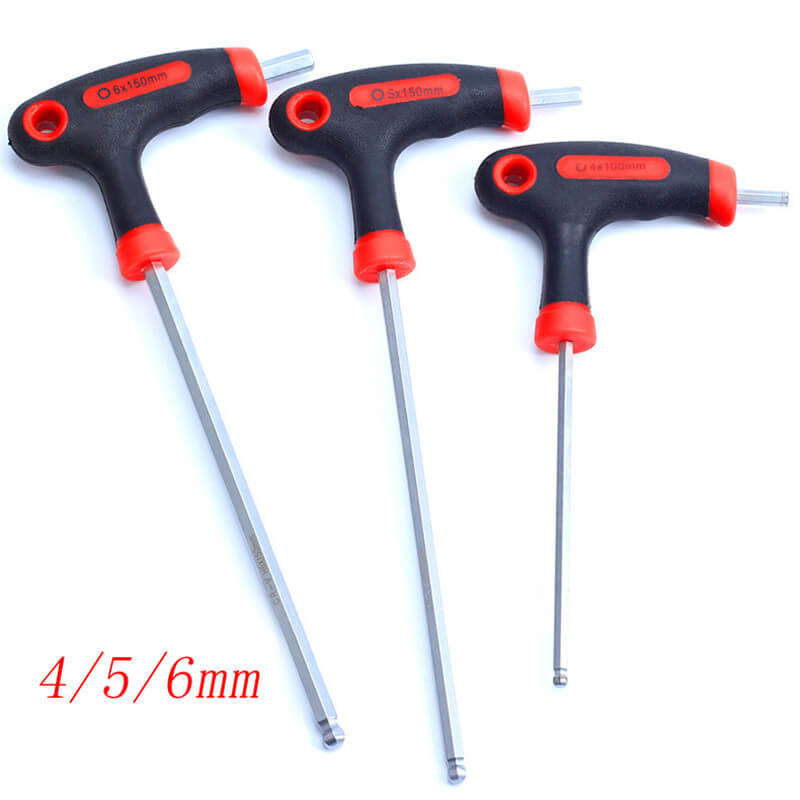 RISK Universal MTB Road Bike Tool 2.5-10mm Alloy Steel Allen Key Bicycle Repair Tool Kits for Brake Pedal Headset Stem: 4-5-6mm