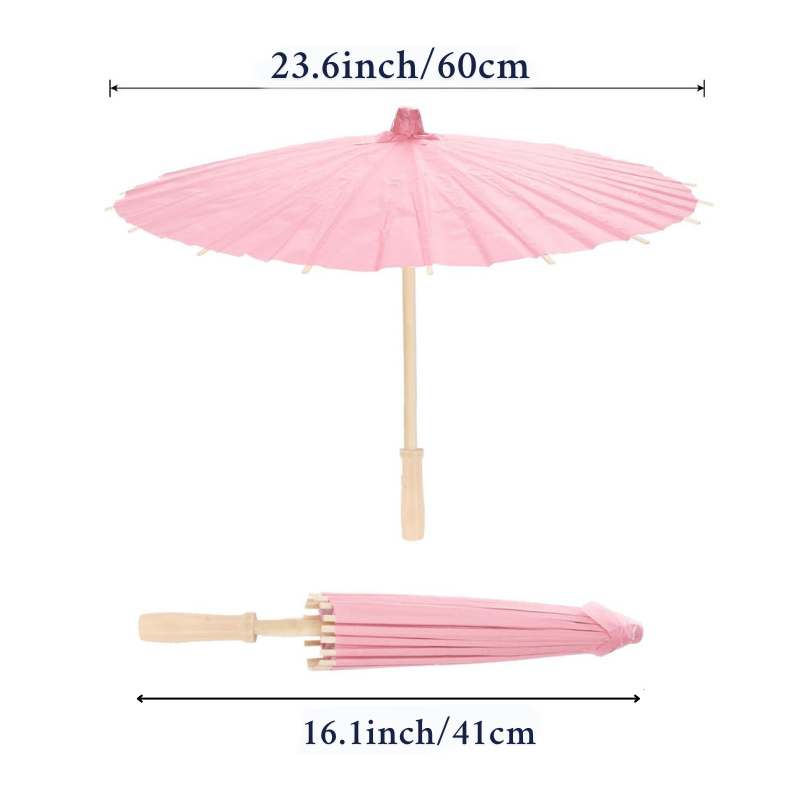 6-12pcs 23.6inch/33inch Color Paper Umbrellas for Wedding Pink Beach Umbrella Sun Parasol Bridesmaid Photography Props: XL / Light Grey