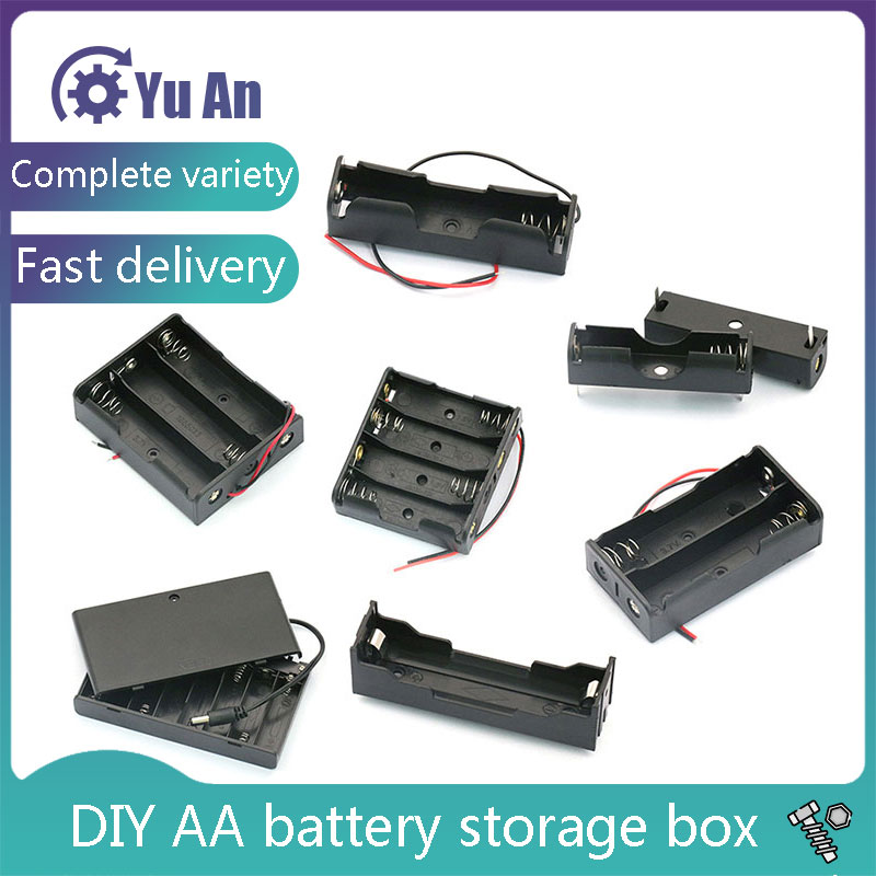 Aa Batterij Storage Box Aa Batterijen Packs Case Diy Batterij Houders Cell Box Aa Batterijen Houder Met Schakelaar En Deksel 1-8x