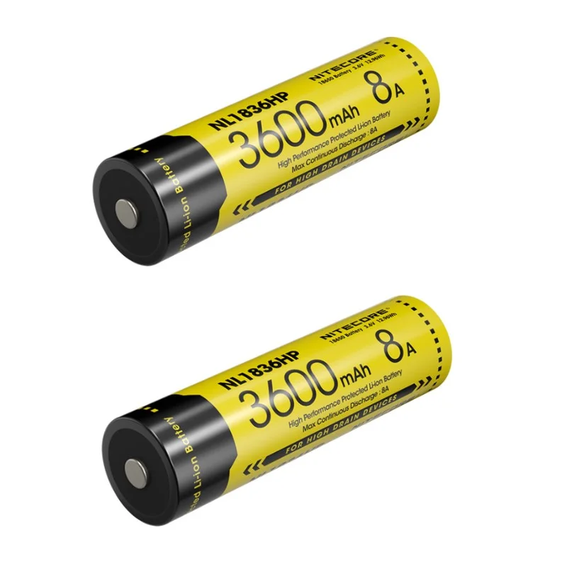 NITECORE NL1836HP Rechargeable 18650 Battery 3600mAh 3.6V (12.96Wh) For Nitecore Flashlight Headlamp: Dark Grey