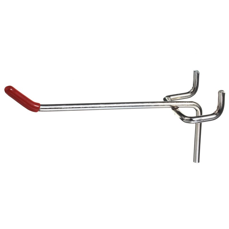 25 stk 100mm pinnebrett kroker lamell vegg detaljhandel vise butikk pinne henge passer hjemme henger krom metall 1-1.5kg varig
