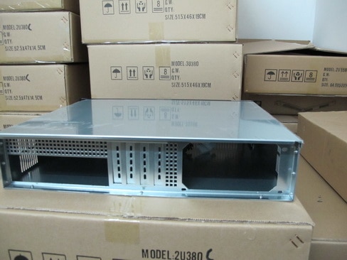 Industrial server computer case 2U380mm firewall NAS pos machine router aluminum panel Chassis USB 19-inch rack