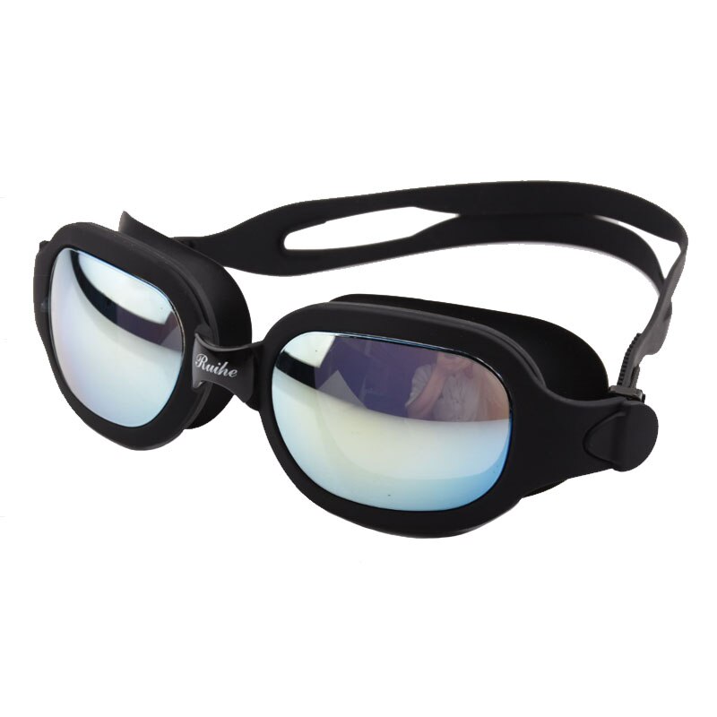 Gafas de natación para adultos y hombres, máscara de buceo, antiniebla, protección UV, resistente al agua, bajo el agua: Black