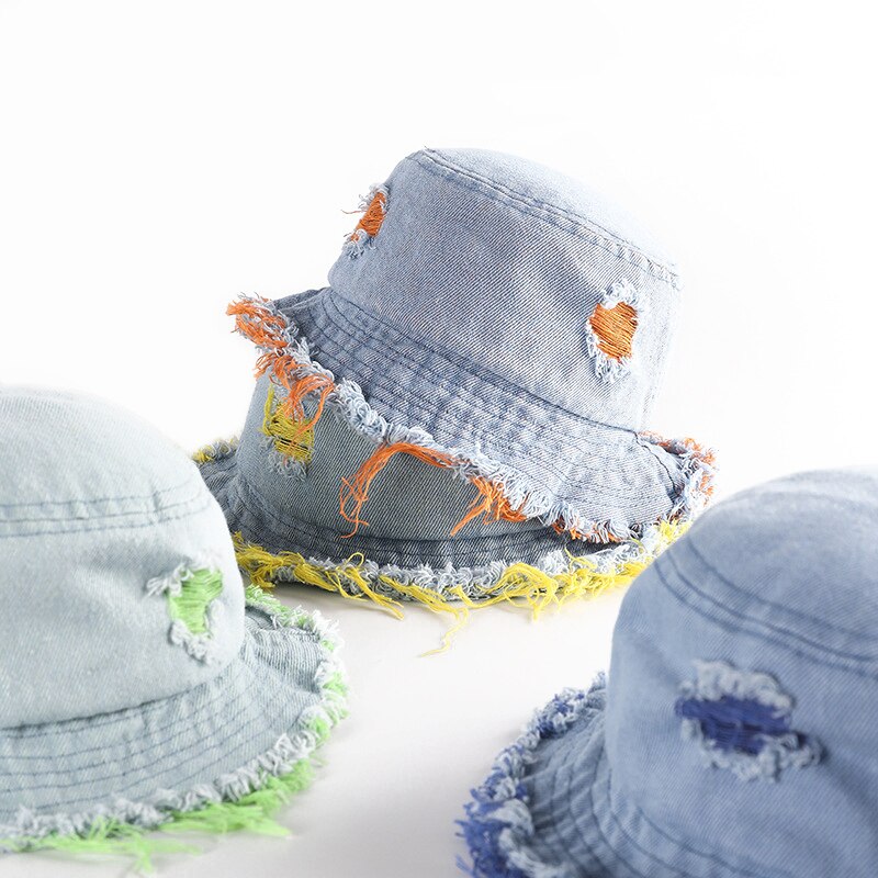 Kwastje Baby Hoed Lente Zomer Outdoor Baby Meisjes Jongens Kids Emmer Hoed Cowboy Kinderen Peuter Zon Strand Hoed