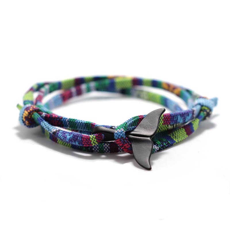 Bracelet en fil tressé fait à la main pour hommes et femmes, bijou tendance, corde en cire de Taiwan, ajustable, ethnique, accessoires bijoux: Style 2