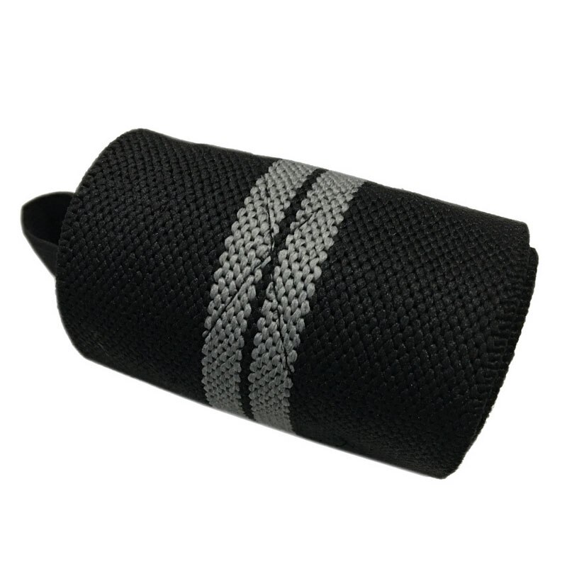 Aolikes 1Pcs Gewichtheffen Sport Polsband Gym Polssteun Bandjes Wraps Bandage: Grey