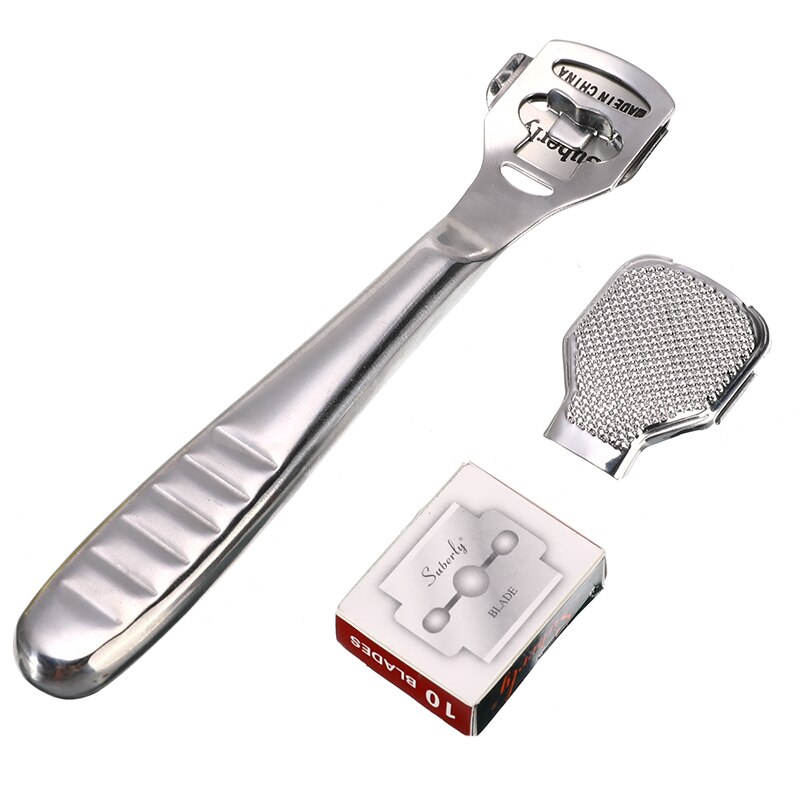 Stainless Steel Foot File Shaver Corn Cuticle Cutter Remover Foot Rasp Razor Pedicure Foot Callus With Blade Foot Care Tool