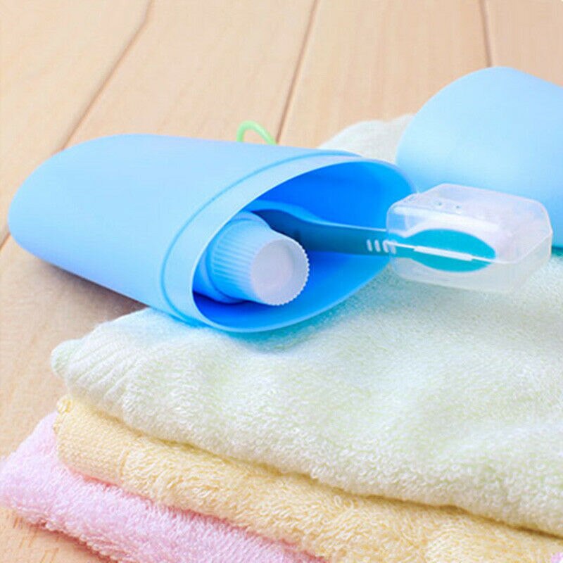Soporte de vaso de plástico para pasta de dientes, caja de cubierta portátil, accesorios de baño, taza de almacenamiento, suministros para el hogar, senderismo y acampada