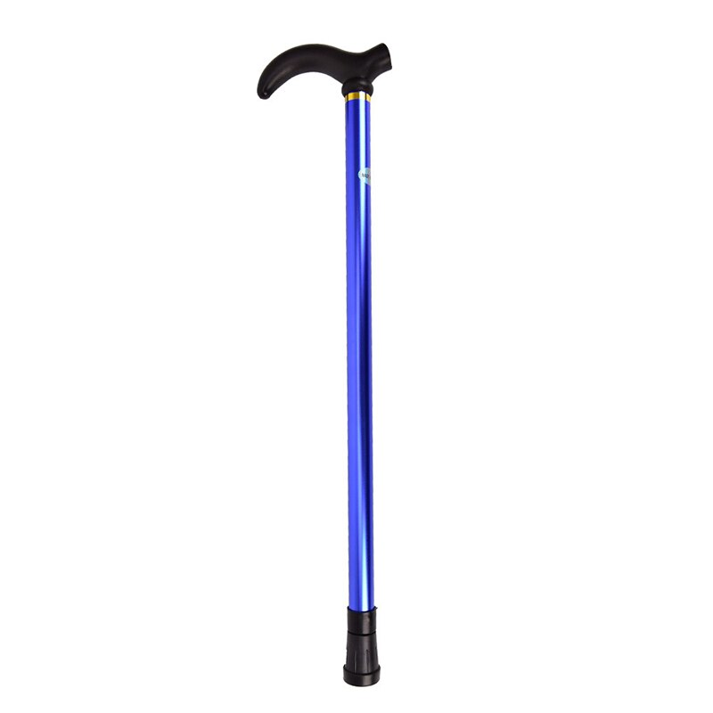 Telescopic Walking Stick Cane Hiking Rubber Tips 6 Grade Alpenstock for Elderly Aluminium Body Climbing Equipment: Blue