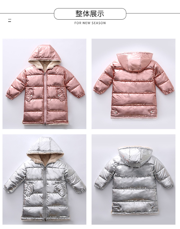 Meisjes Winter Jas Kinderen Beneden Katoenen Jas Waterdicht Snowsuit Roze Goud Zilver Jacket Hooded Parka Meisjes Down Jassen